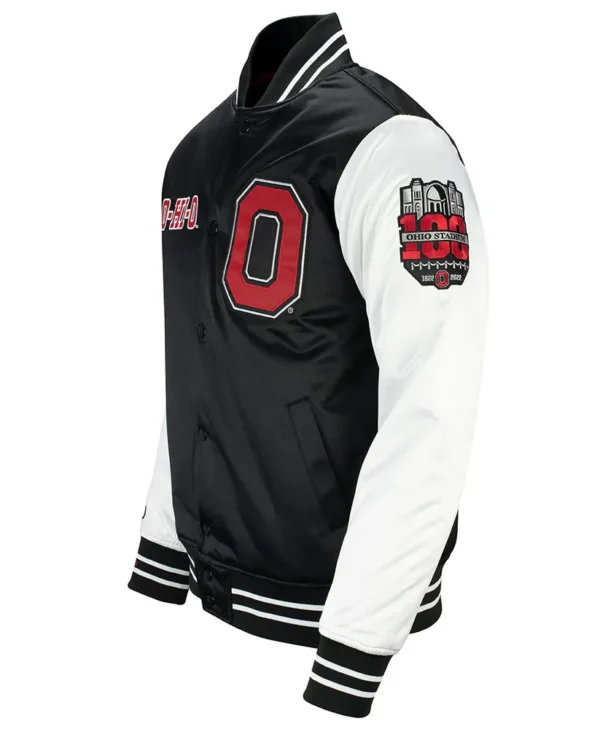 ohio state buckeyes team origins satin jacket