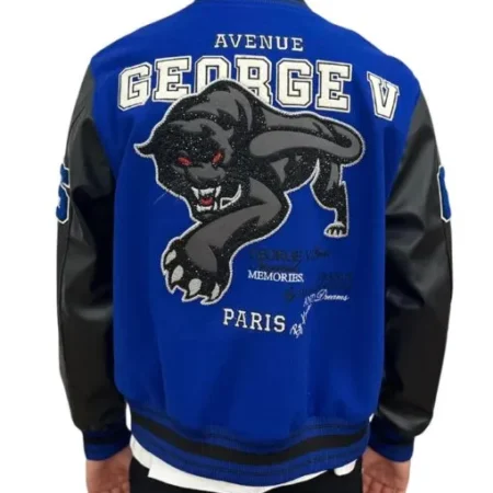 paris george v panther blue and black jacket jpg