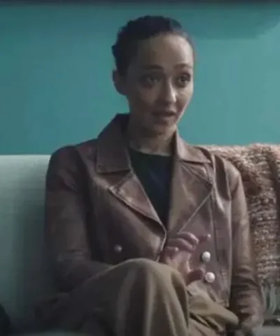 ruth negga presumed innocent Brown leather jacket
