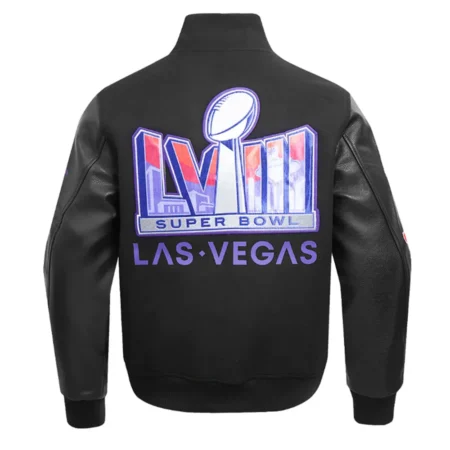 superbowl lviii varsity black varsity jacket