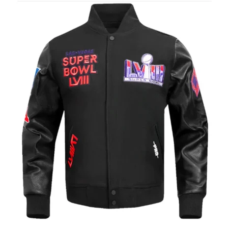 superbowl lviii varsity woolleather jacket