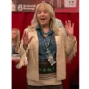 unstable wendi mclendon covey beige leather jacket