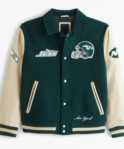 1968 Super Bowl Champions NY Jets Varsity Jacket webp