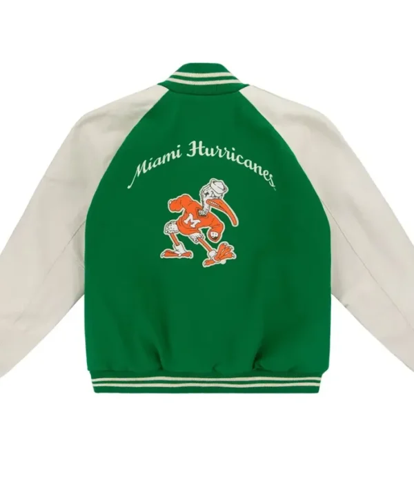 1969 University of Miami Varsity Jacket Back webp