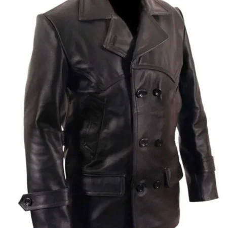9th Doctor Who Black Leather Jacket webp