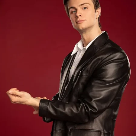 A Bronx Tale Lillo Brancato Black Leather Blazer