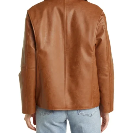 A2 Leather Bomber Jacket Womens Back webp