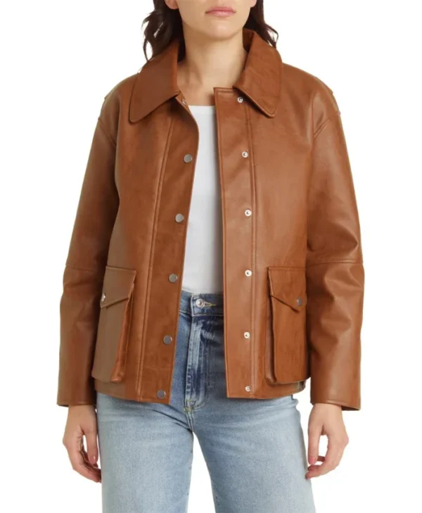 A2 Leather Bomber Jacket Womens Main webp