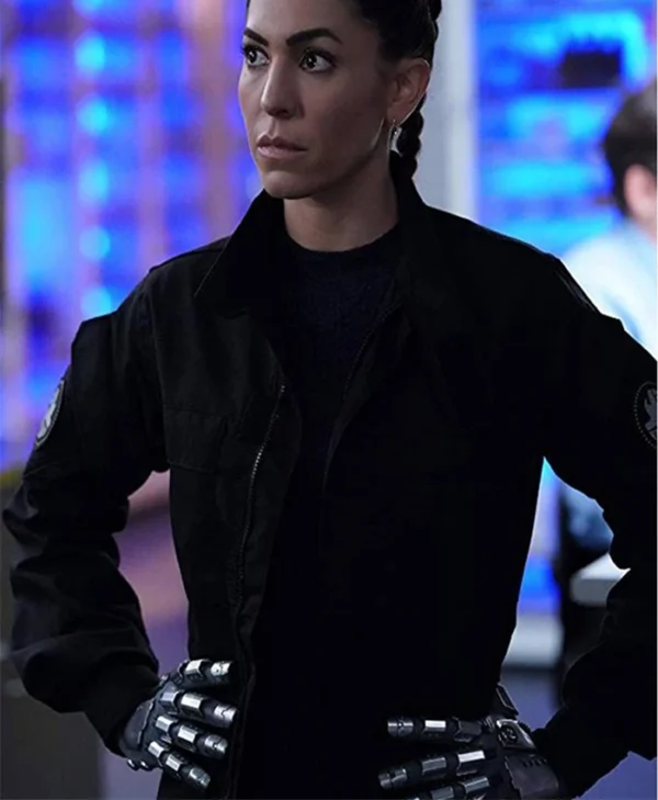 Agents of Shield Yo Yo Rodriguez Slingshot Black Jacket front