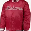 Alabama Crimson Tide Red Satin Letterman Jacket webp