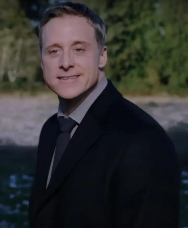 Alan Tudyk Resident Alien Black Wool Coat webp