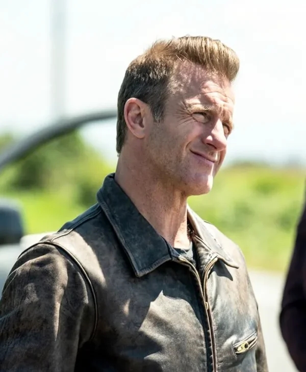 Alert Missing Persons Unit S03 Scott Caan Distressed Leather Jacket