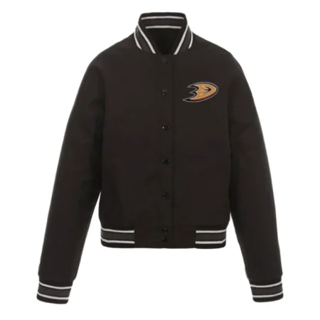 Anaheim Ducks Front Hit Poly Twill Black Jacket webp