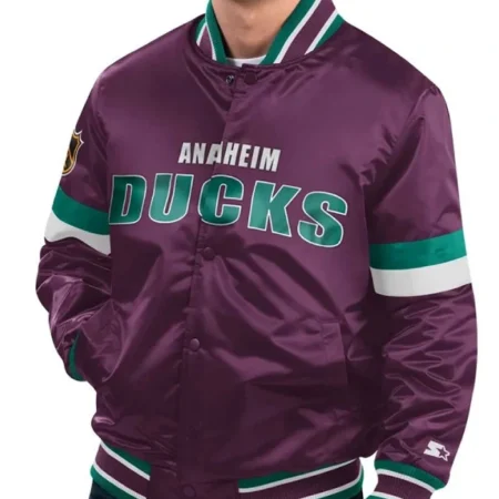 Anaheim Ducks Home Game Purple Jacket webp