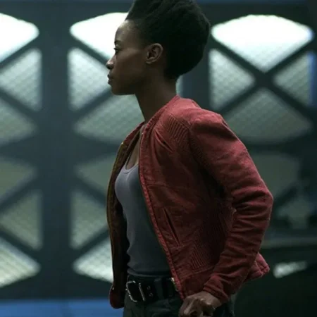 Angela Red Cotton Jacket Lost In Space