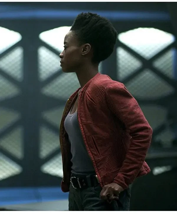 Angela Red Cotton Jacket Lost In Space
