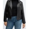 Ava Womens Black Leather Jacket webp
