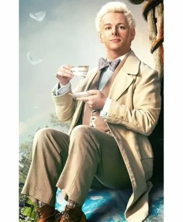 Aziraphale Good Omens 2023 Grey Wool Blazer Front
