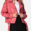 Biker Womens Pink Leather Jacket Style webp