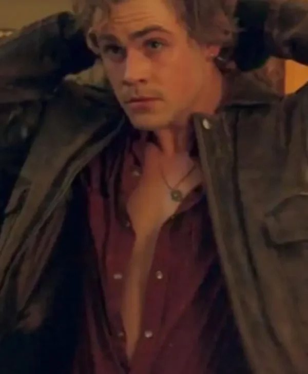 Billy Stranger Things Brown Leather Jacket webp