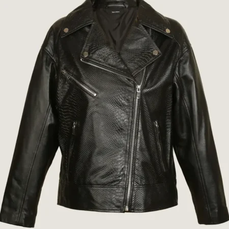Black Leather Jacket Women Oversized webp