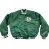Boston Celtics 90s Green Satin Bomber Jacket For Men webp