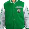 Boston Celtics Franchise Green and Gray Varsity Jacket webp