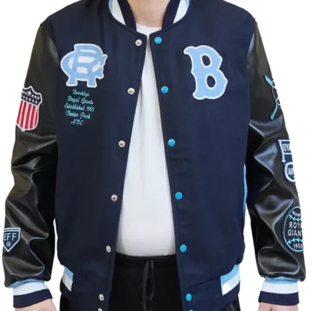 Brooklyn Royal Giants Black Varsity Jacket webp