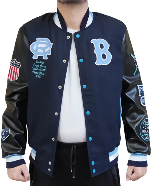 Brooklyn Royal Giants Black Varsity Jacket webp