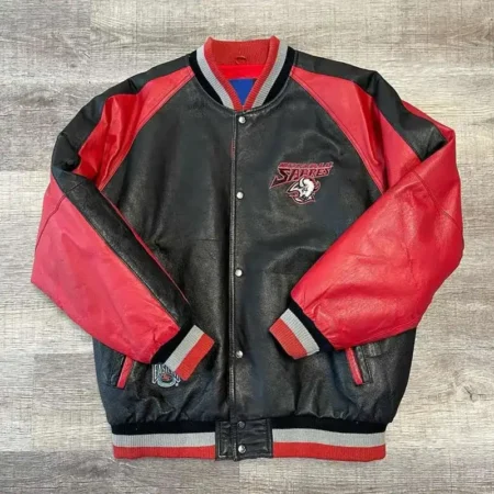 Buffalo Sabres 1990s Varsity Leather Jacket webp