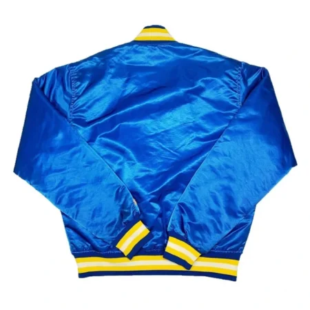 Buffalo Sabres 90s Full Snap Blue Satin Jacket webp