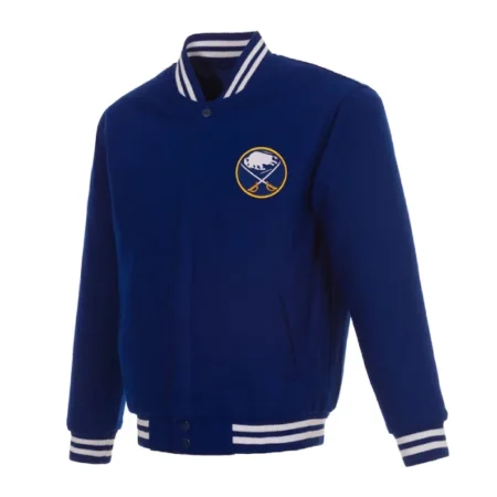 Buffalo Sabres Royal Varsity Wool Jacket webp