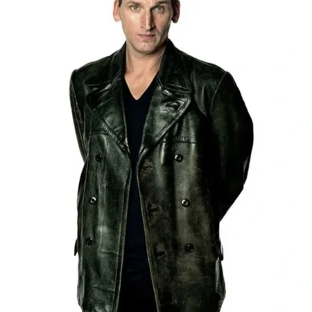 Buy 9th Doctor Who Black Leather Jacket webp