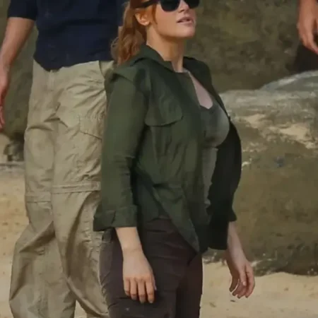 Buy Jurassic World 3 Claire Dearing Notched Collar Green Jacket