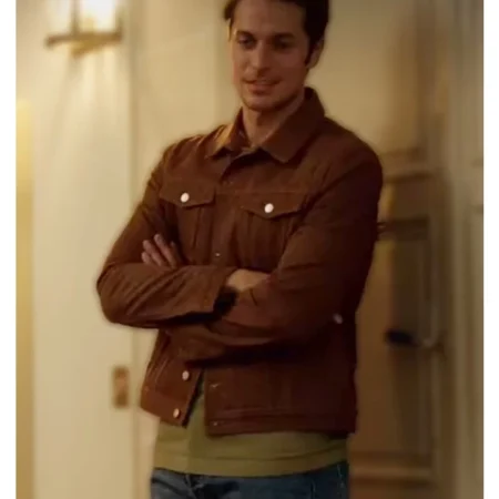 Buy Lucas Bravo Emily in Paris Gabriel Brown Jacket webp