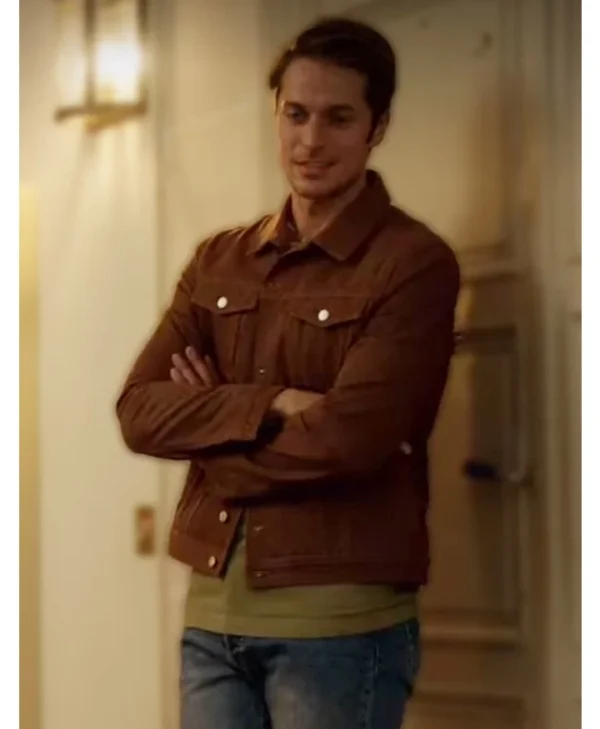 Buy Lucas Bravo Emily in Paris Gabriel Brown Jacket webp