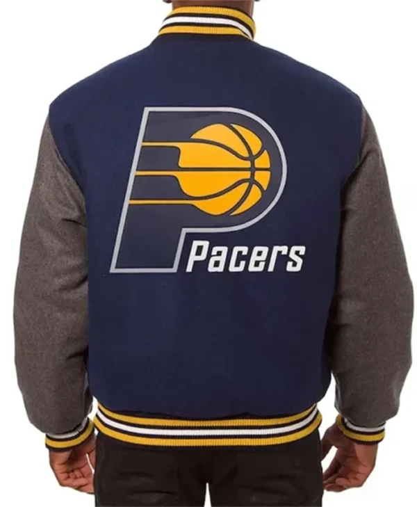 Buy Now Indiana Pacers Navy And Charcoal Varsity Jacket For Men And Women webp