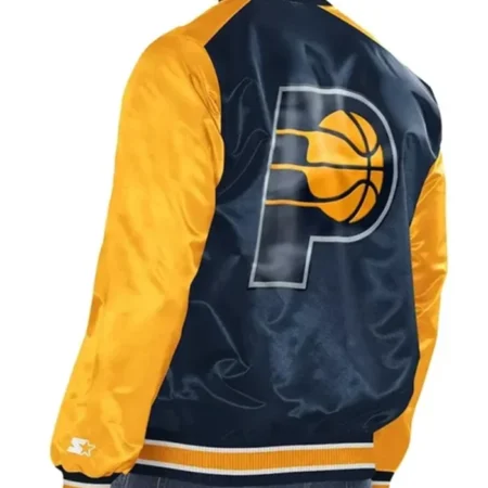 Buy Now Indiana Pacers Renegade Navy Blue And Yellow Varsity Jacket For Men And Women webp