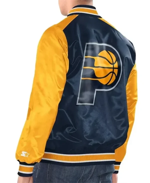 Buy Now Indiana Pacers Renegade Navy Blue And Yellow Varsity Jacket For Men And Women webp