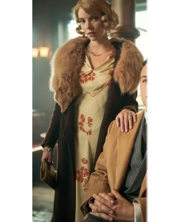 Buy Peaky Blinders S06 Anya Taylor Joy Brown Fur Coat