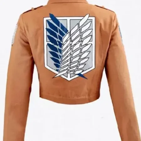 Buy Survey Corps Attack On Titan Beige Cropped Jacket