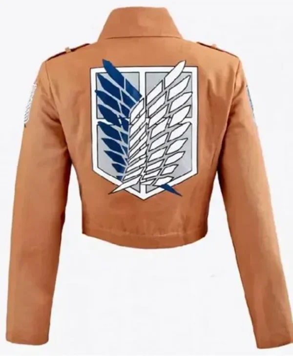 Buy Survey Corps Attack On Titan Beige Cropped Jacket
