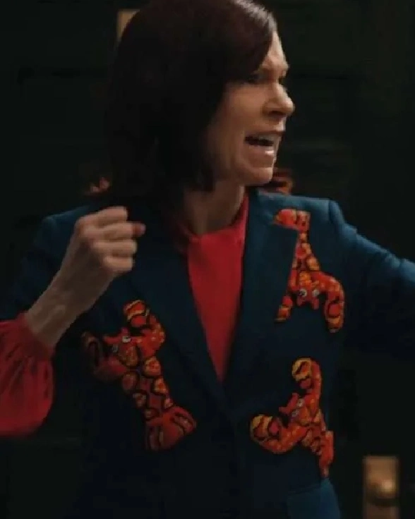 Carrie Preston Elsbeth 2024 Blue Lobster Blazer On Sale webp