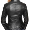 Casual Cafe Racer Jacket Womens Back webp
