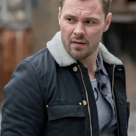 Chicago P.D. Adam Ruzek Black Fur Collar Jacket