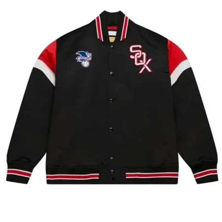 Chicago White Sox Heavyweight Satin Varsity Jacket webp