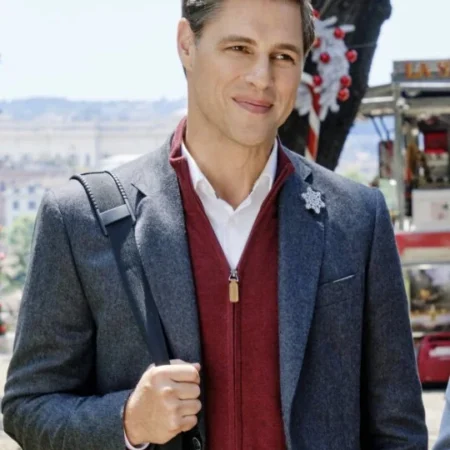 Christmas in Rome Sam Page Grey Blazer