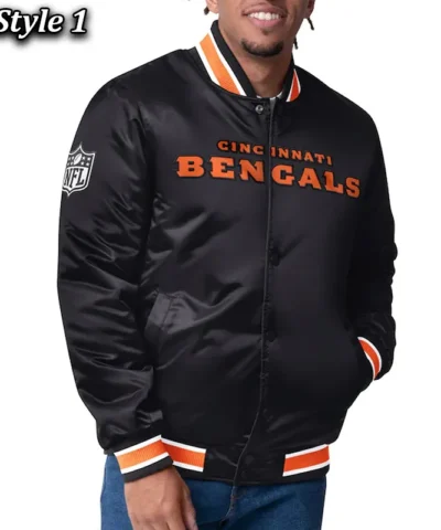 Cincinnati Bengals 49ers Closer Black Orange Satin Jacket webp