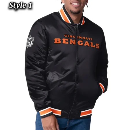 Cincinnati Bengals 49ers Closer Black Orange Satin Jacket webp