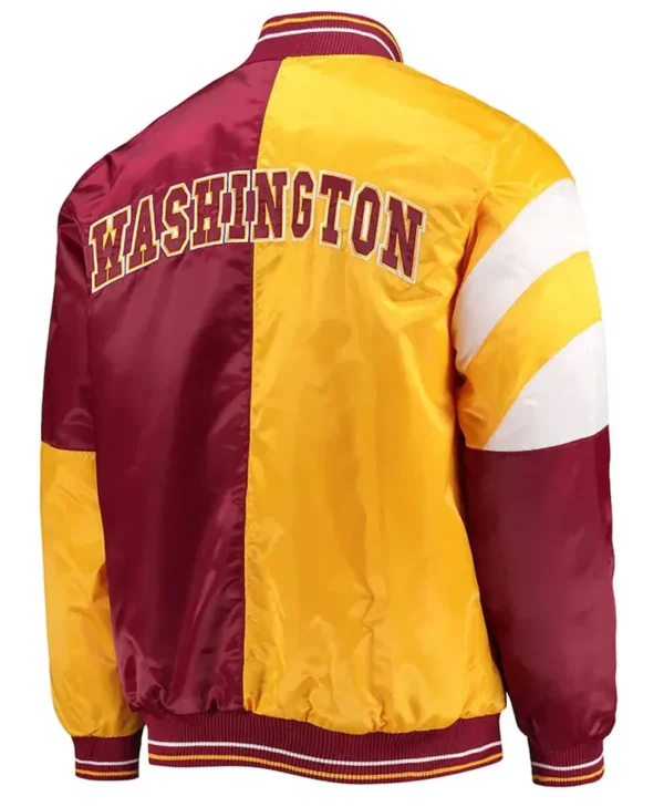 Color Block Washington Commanders Jacket back webp